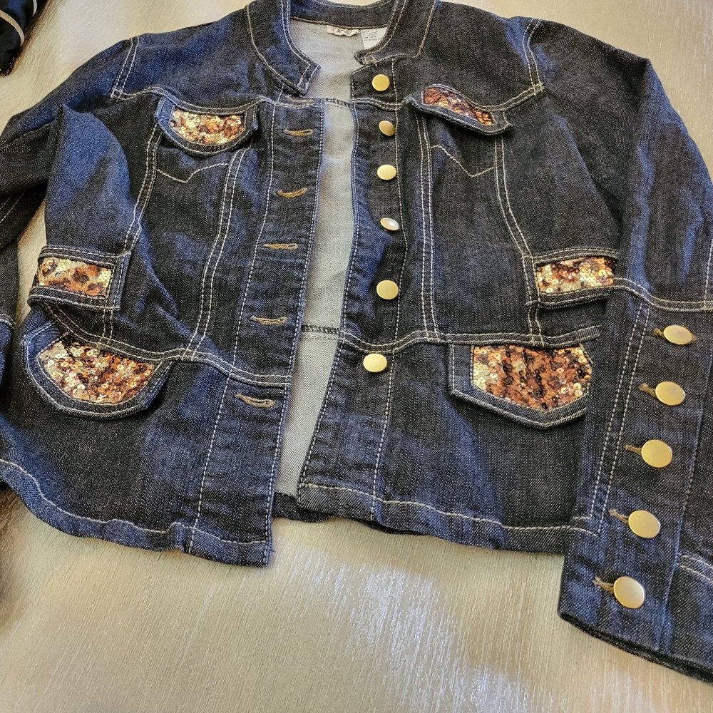Cache jean jacket
